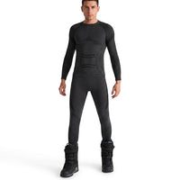 Herren Langarm-Funktionsunterwäsche-Set - Schwarz