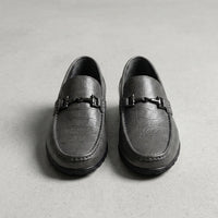 Herren-Loafer mit Metall-Detail - Heidegrau