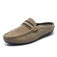 Herren-Mokassin-Slipper aus Wildleder - Taupe