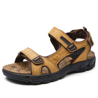 Maximilian | Herren Orthopädische Comfortable Sandals Klettverschluss EVA-Sohle - Gelbbraun