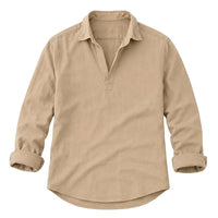 Herren-Pullover mit langem Arm und lockerer Passform - Khaki