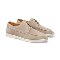 Herren-Schnürschuhe mit Mokassin-Naht und flacher Sohle - Beige