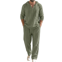 Herren-Set aus Kapuzenpullover und Hose - Grün