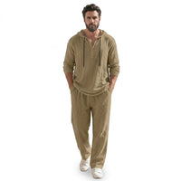 Herren-Set aus Kapuzenpullover und Hose - Khaki