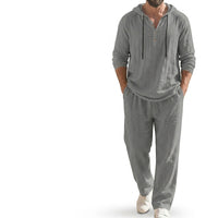 Herren-Set aus Kapuzenpullover und Hose - Grau