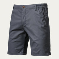 Herren-Shorts mit flacher Vorderseite und elastischem Bund - Dunkelgrau
