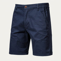 Herren-Shorts mit flacher Vorderseite und elastischem Bund - Marineblau