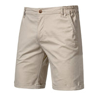Herren-Shorts mit flacher Vorderseite und elastischem Bund - Khaki