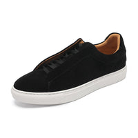 Herren-Sneaker aus Wildleder mit niedrigem Schaft - Schwarz