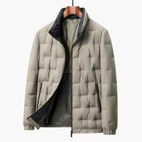 Herren Steppjacke mit Stehkragen - Khaki
