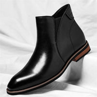 Herren-Stiefeletten mit elastischen Seiteneinsätzen - Obsidianschwarz