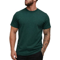 Herren-T-Shirt mit Rundhalsausschnitt und kurzen Ärmeln - Grün