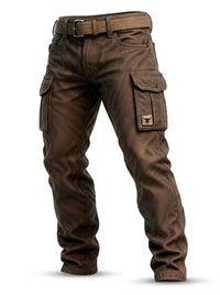 Herren Utility-Cargohose mit Gürtel - Braun