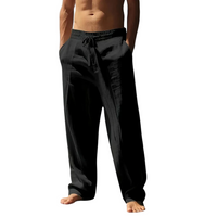 Herren Weite Hose mit Kordelzug - Schwarz