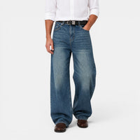 Herren Wide-Leg Retro-Jeans - Blau