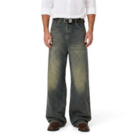 Herren Wide-Leg Retro-Jeans - Grau
