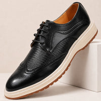Herren Wingtip Schnürschuhe im Brogue-Stil - Schwarz