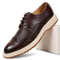 Herren Wingtip Schnürschuhe im Brogue-Stil - Braun