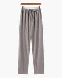 Herrenhose mit geradem Bein und Kordelzug - Grau