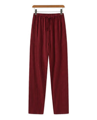 Herrenhose mit geradem Bein und Kordelzug - Rot