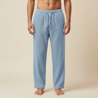 Herrenhose mit Kordelzug und geradem Bein - Blau