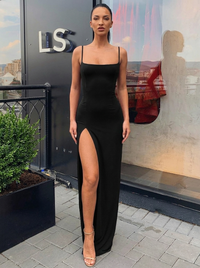 Lynn - Modisches Kleid - Schwarz