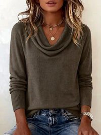 Emma | Damen-Langarmpullover - Braun