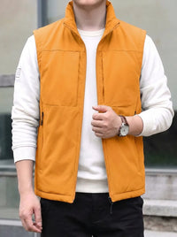 Herrenweste mit Taschen - Orange