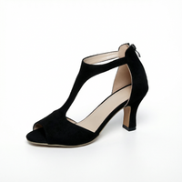 Damen Sandalen Absatz Pumps Abend - Schwarz