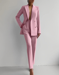 Jessica | Damen Elegant Knöpfen Maßanzug - Rosa