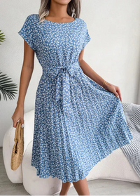 Lilienne | Damen Stylisches Sommerkleid – Modisches Stylisches Sommerkleid - Blau