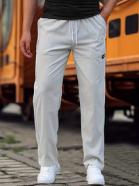 Klaus | Herren Lässige Sportliche Hose - Hellgrau