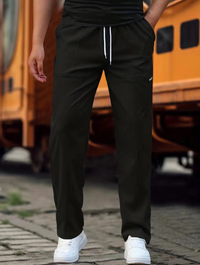 Klaus | Herren Lässige Sportliche Hose - Schwarz