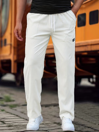 Klaus | Herren Lässige Sportliche Hose - Weiß
