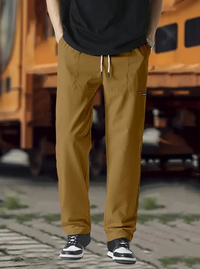 Klaus | Herren Lässige Sportliche Hose - Braun