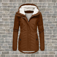 Luisa | Damen Gefütterter Wasserdichter Kapuzen Winter Parka - Braun
