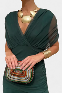 Sarah™ - Langes Blumenkleid - Grün