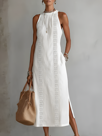 Liana | Fließendes Sommer-Midikleid - Weiß