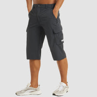 Leichter Cargo-Shorts mit elastischem Bund für Herren | Ideal für den Sommer - Dunkelgrau