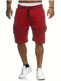 Herren Shorts mit Klapptaschen | Ideal für den Sommer - Rot