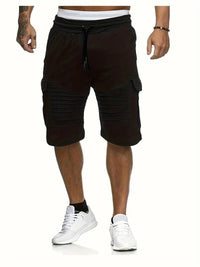 Herren Shorts mit Klapptaschen | Ideal für den Sommer - Schwarz
