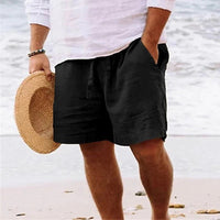 Lange Shorts mit verstellbarem Bund für Herren | Ideal für den Sommer - Schwarz
