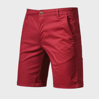 Kurze, Weite Shorts mit Seitentaschen für Herren | Ideal für den Sommer - Rot