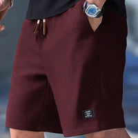 Herren Bermuda Shorts mit komfortabler Passform und verstellbarem Kordelzug - Burgund