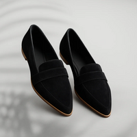 Rosa™ – Orthopädische Mokassins aus Leder - Schwarz