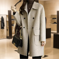 Ingrid | Damen Elegante Zweireihiger Jacke - Beige