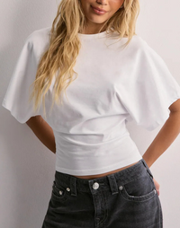 Isidora | Damen Oversized Kurzarm T-Shirt - Weiß
