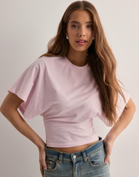 Isidora | Damen Oversized Kurzarm T-Shirt - Rosa