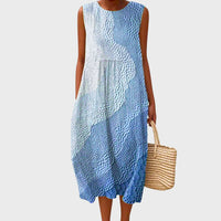 Isla | Leichtes Fließendes Sommerkleid - Blau 1