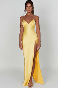 Alexia | Damen Maxikleid – Selbstbewusstes Elegantes Maxi Kleid - Yellow